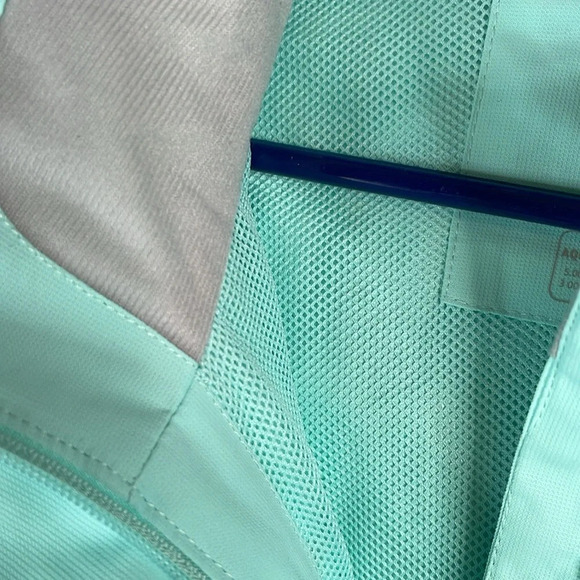 MCKINLEY Aquabase Hooded Jacket Aqua Green Water Resistant Zip Pockets Size M - Picture 7 of 16